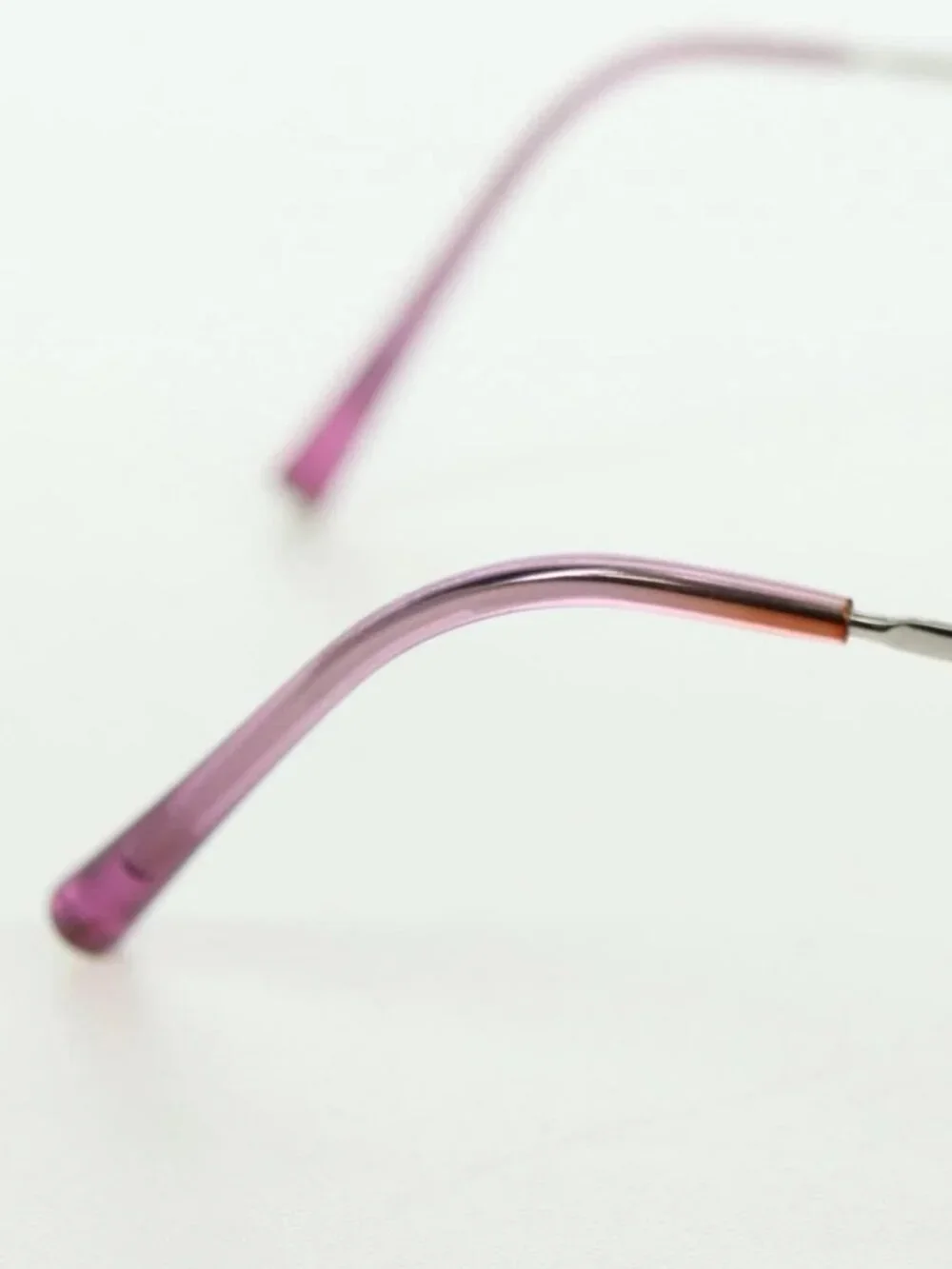 CHANEL Rimless CC Sunglasses metal Purple CC Auth am11594V